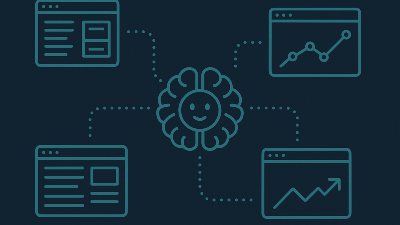 AI website monitoring agent dashboard showing detected changes